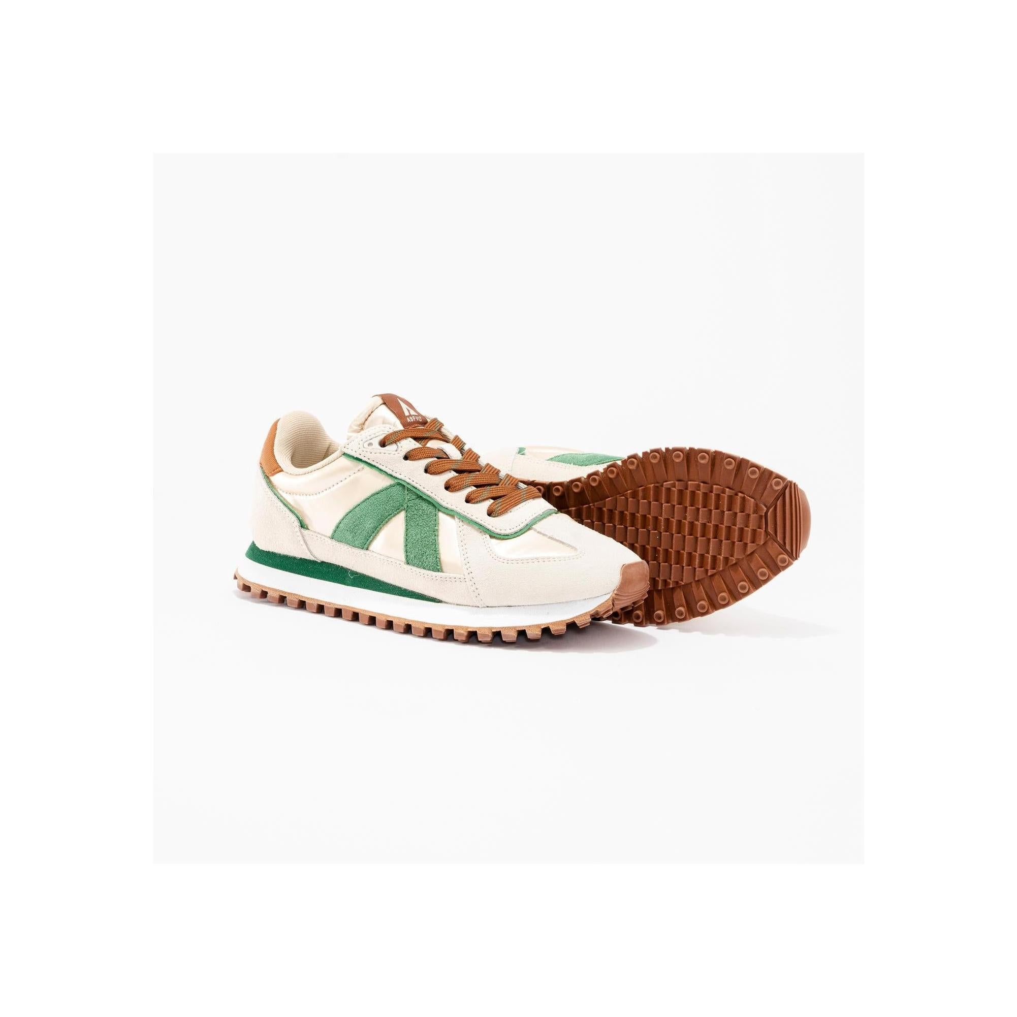 Gate Turtle Sneakers-Green-Cognac