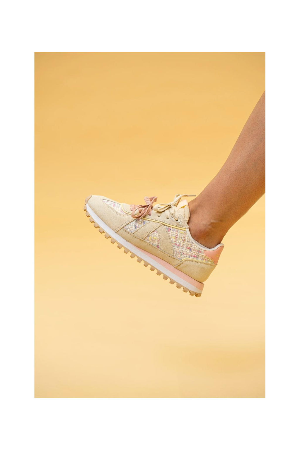 Sneakers Gate - Cream / White Tweed