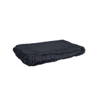 Gatsby Fringed Mixed-Material Throw - Charcoal