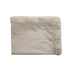 Gatsby Bi-Material Fringed Plaid - Natural Color
