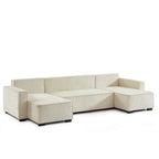 Gavi – U-Form-Wohnlandschaft 6-Sitzer – Stoff Beige