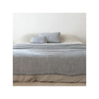 Plaid En Double Gaze De Lin - Gazelle - Bleu Nil