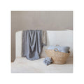 Plaid En Double Gaze De Lin - Gazelle - Bleu Nil