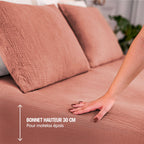 Cotton Gauze Fitted Sheet - 5 Colours to Choose From