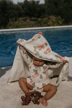 Serviette À Capuche En Éponge - Rose Raisin