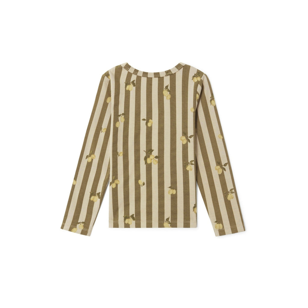 T-Shirt En Jersey Ls - Stripe Prune