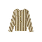 T-Shirt En Jersey Ls - Stripe Prune
