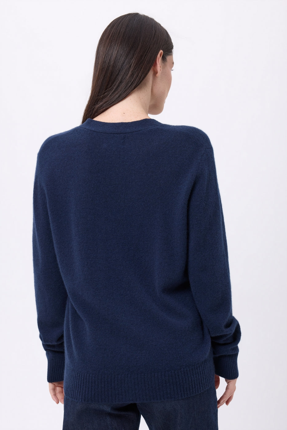 Boyfriend Cardigan Col V Giada - Bleu Marine - Femme