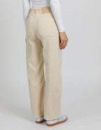 Pantalon Wide Gigi Velvet - Milkshake - Femme