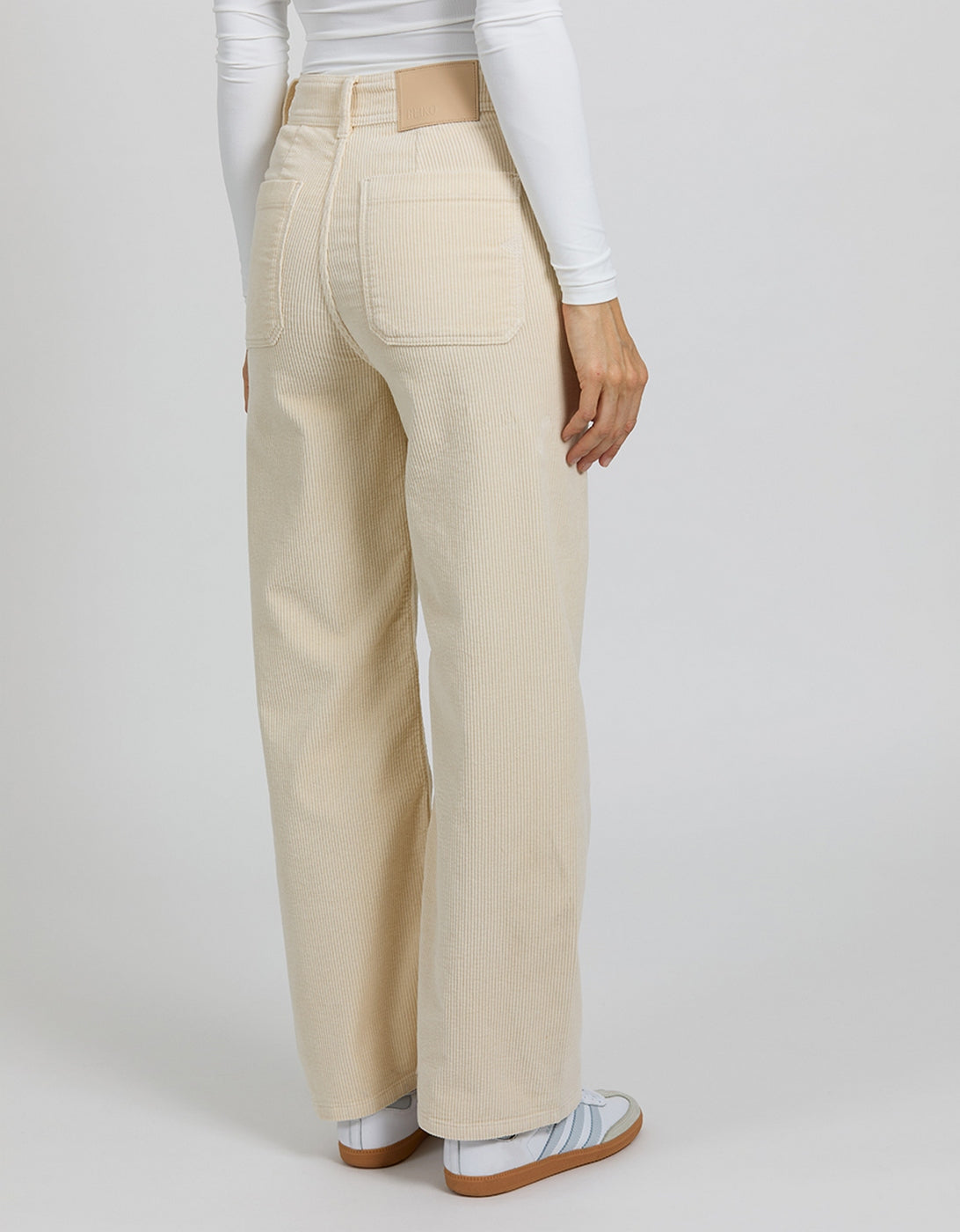 Pantalon Wide Gigi Velvet - Milkshake - Femme