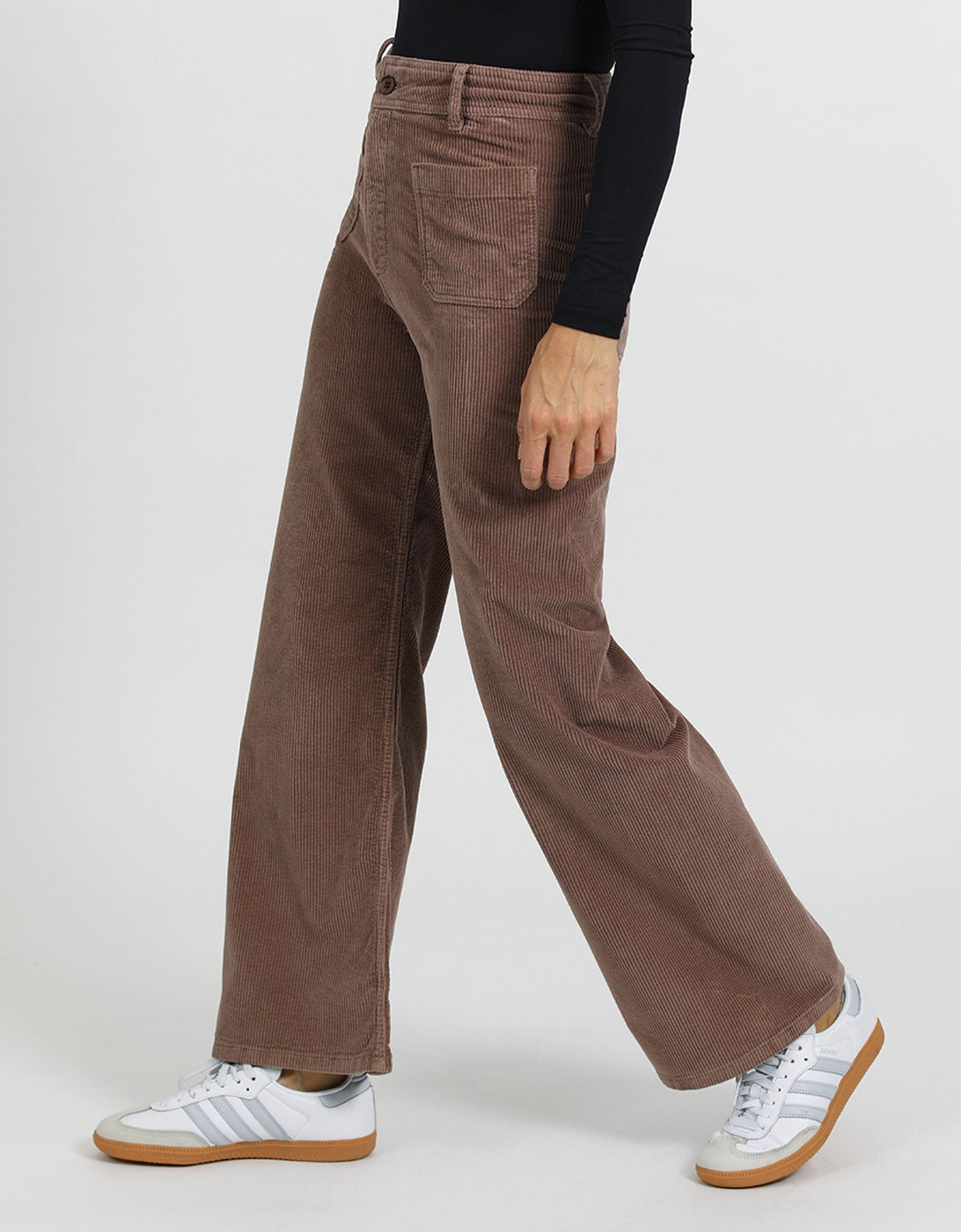 Pantalon Wide Gigi Velvet - Truffle - Femme