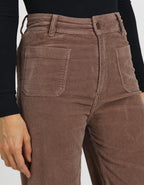 Pantalon Wide Gigi Velvet - Truffle - Femme