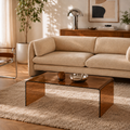 Ginza - Table Basse - Verre Trempé - Ambré