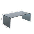 Ginza - Mesa de Centro - Cristal Templado - Negro