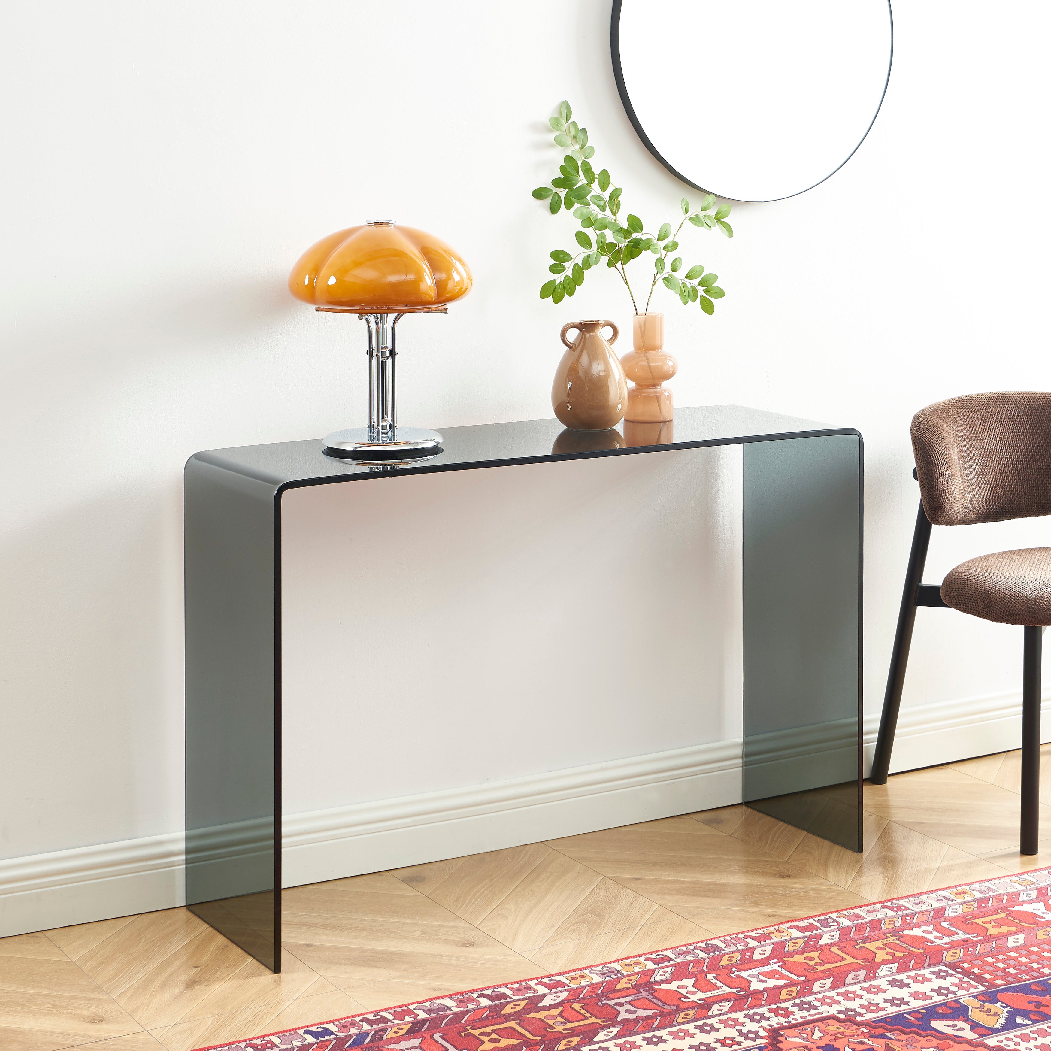 Ginza - Console - Tempered Glass - Black