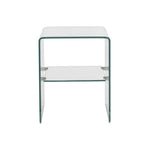 Ginza - Bedside Table - Tempered Glass - Clear
