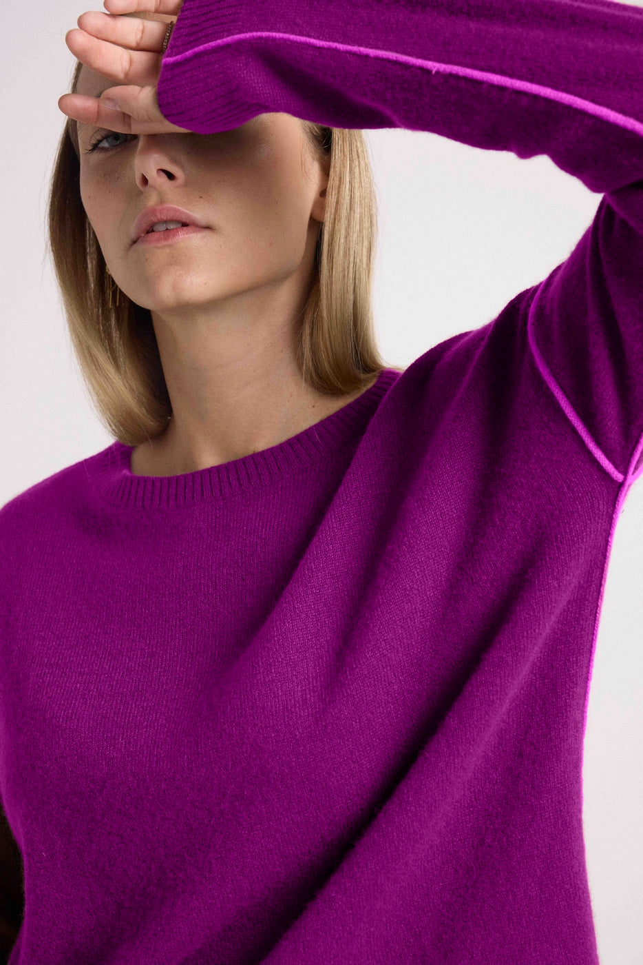 Giorgia Bordures Jumper - Fuchsia Violet