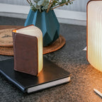 Gingko Design - Lampe Smart Book LED - Cuir Marron - 2 Tailles