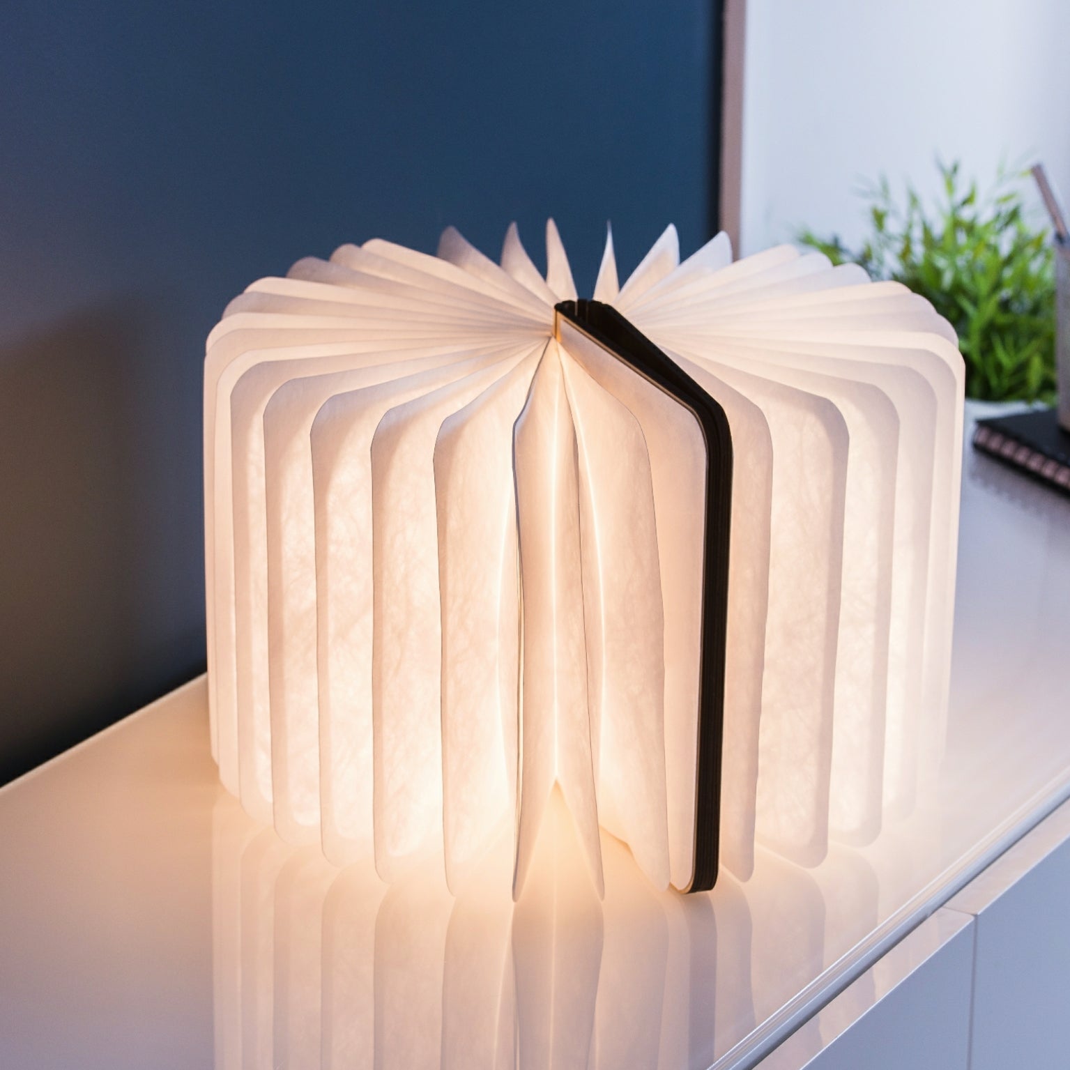 Lampe Smart Book LED - Noyer - 2 Tailles