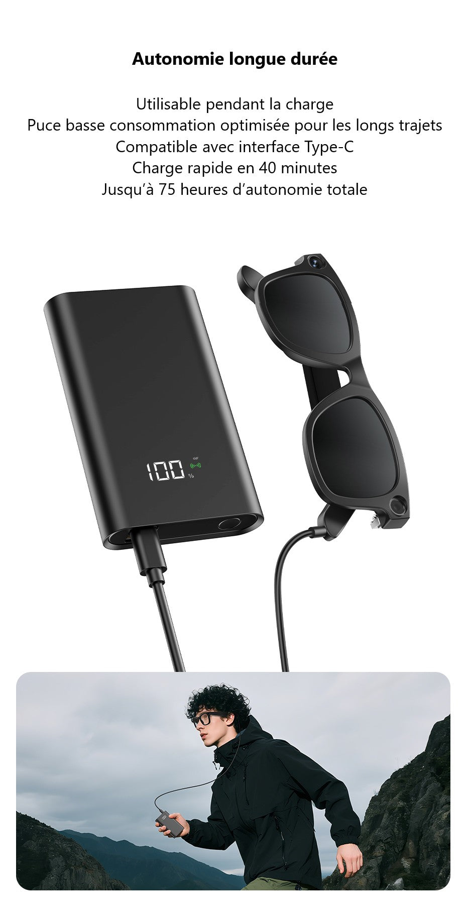 Occhiali Smart AI Con Fotocamera 8MP & Audio Bluetooth