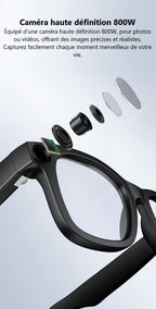 Gafas conectadas Ai con cámara de 8 MP y audio Bluetooth