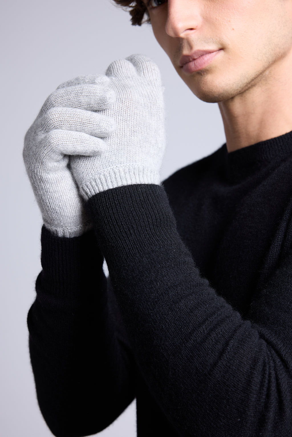 Guanti unisex Gloves - Grigio chiaro - Unisex - 100% cashmere