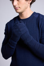 Guanti Unisex Gloves - Blu Marino - Unisex - 100% Cashmere