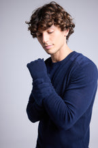 Guanti Unisex Gloves - Blu Marino - Unisex - 100% Cashmere