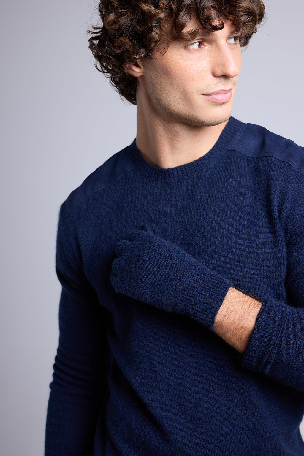 Guanti Unisex Gloves - Blu Marino - Unisex - 100% Cashmere