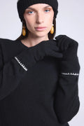 Guantes unisex Gloves con pespuntes - Negro y blanco - Mixto