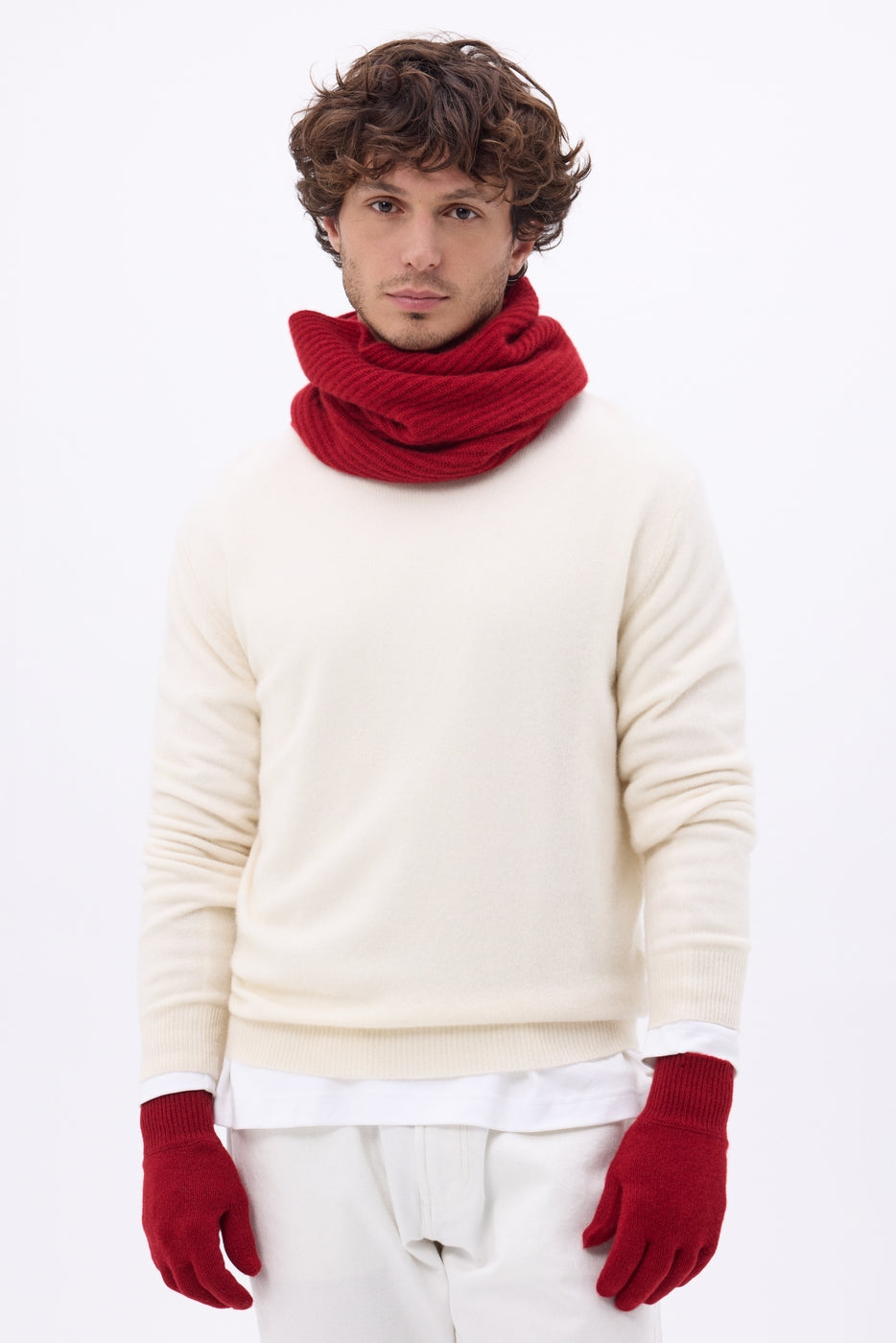 Guanti Gloves - Coulis - Unisex - 100% Cashmere