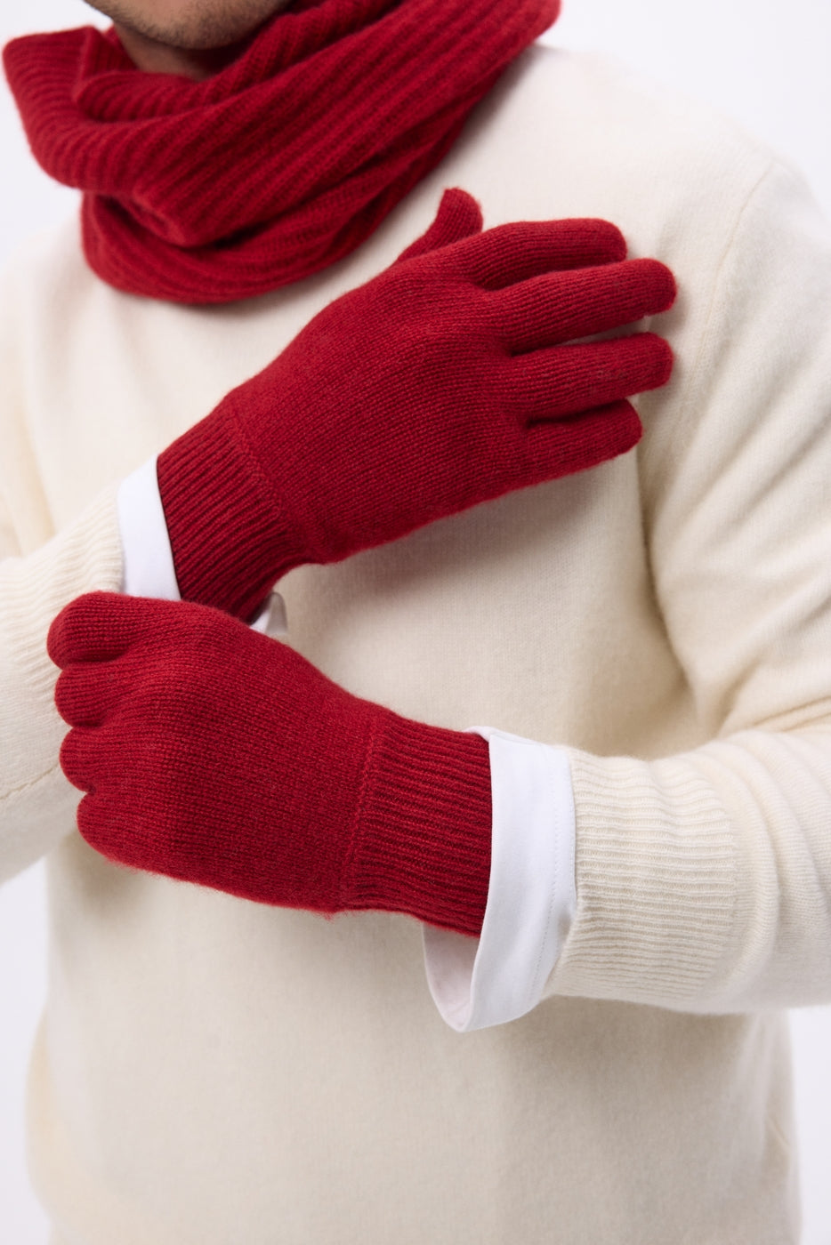 Guanti Gloves - Coulis - Unisex - 100% Cashmere