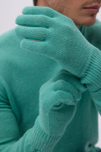Rękawiczki Gloves – Pastelowa Zieleń – Unisex – 100% Kaszmir