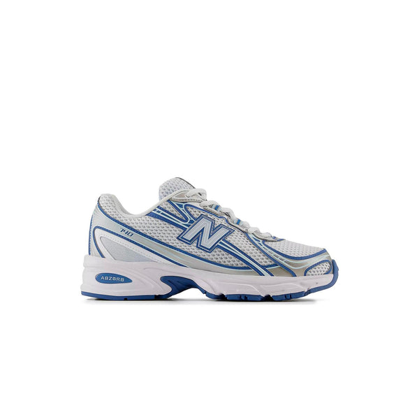 New Balance 740 White & Navy (Gs) - Blue