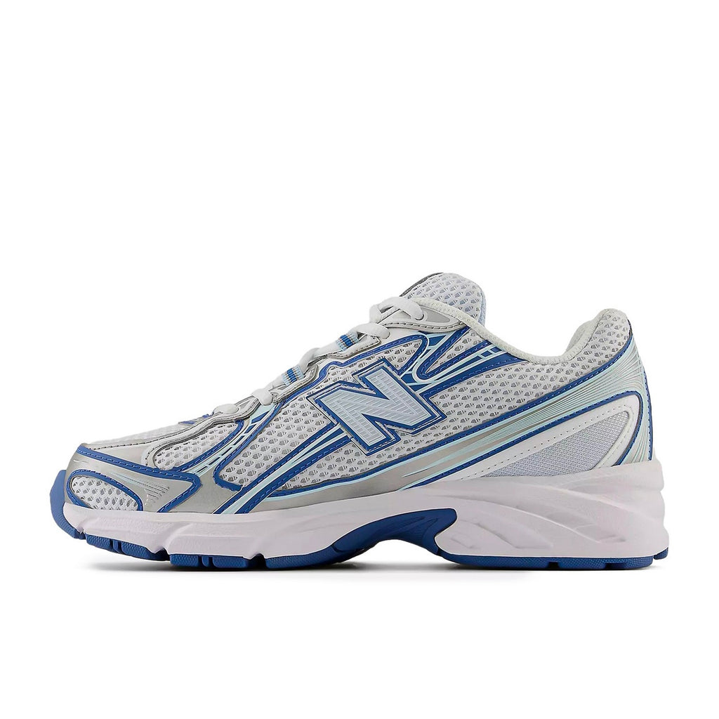 New Balance 740 White & Navy (Gs) - Blue