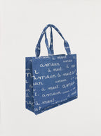 Amour Jacquard Denim Tote Bag