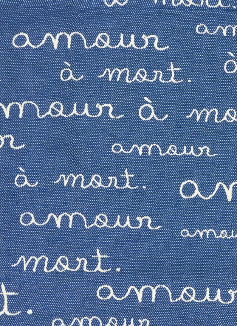 Mini Amour Jacquard Denim Cabas