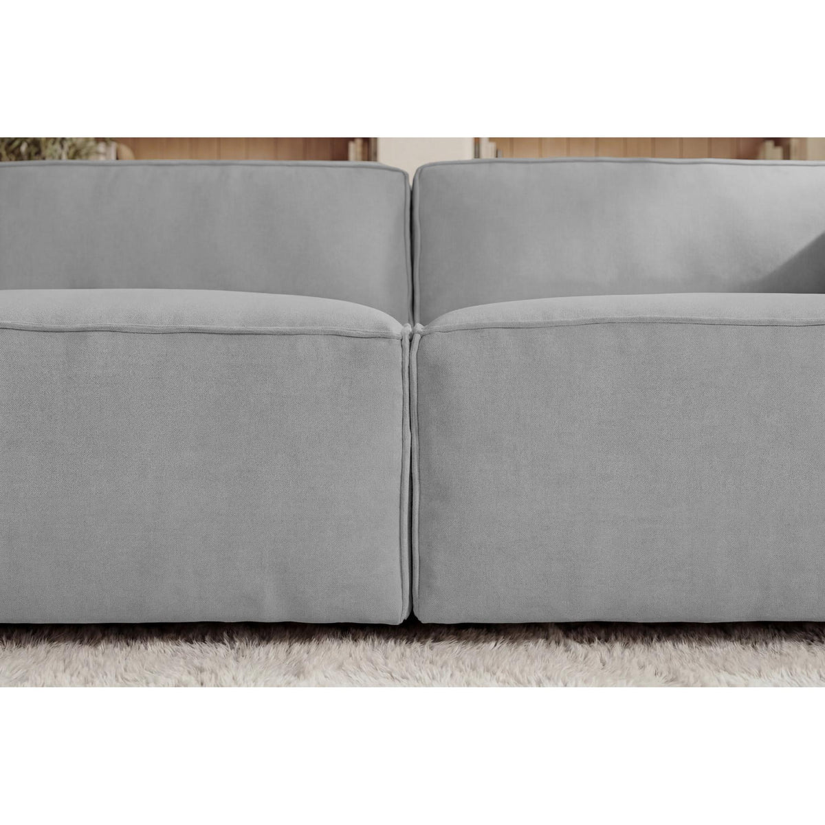 Mini Basil - Glat Stof - Lige Sofa