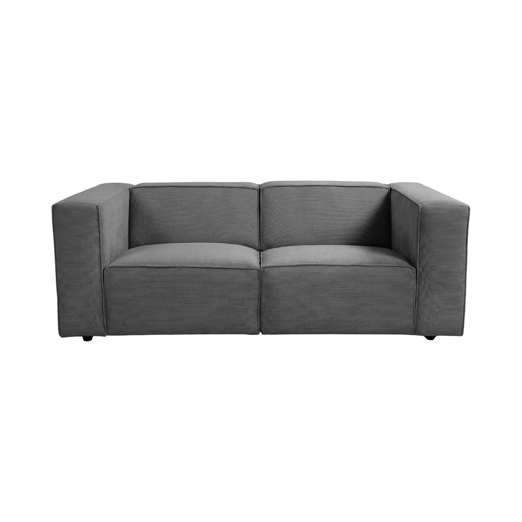 Mini Basil - lille sofa i fløjl - lige sofa