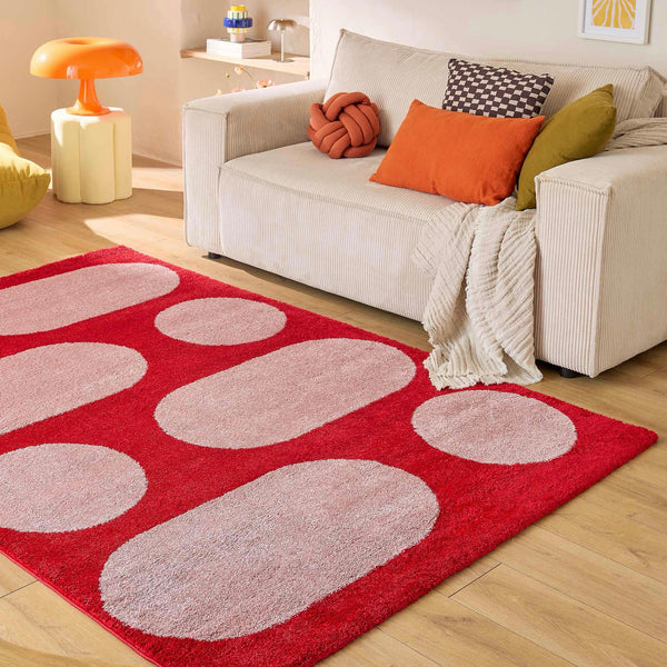 Groovy - Tapis D'Intérieur - Polypropylène - Rouge