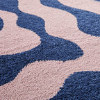 Alfombra Groovy 382 - Estampado moderno - Azul - Interior