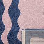 Alfombra Groovy 382 - Estampado moderno - Azul - Interior