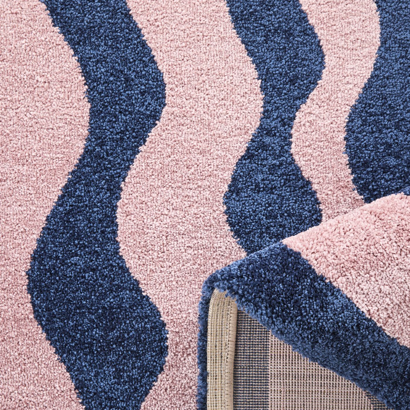 Alfombra Groovy 382 - Estampado moderno - Azul - Interior