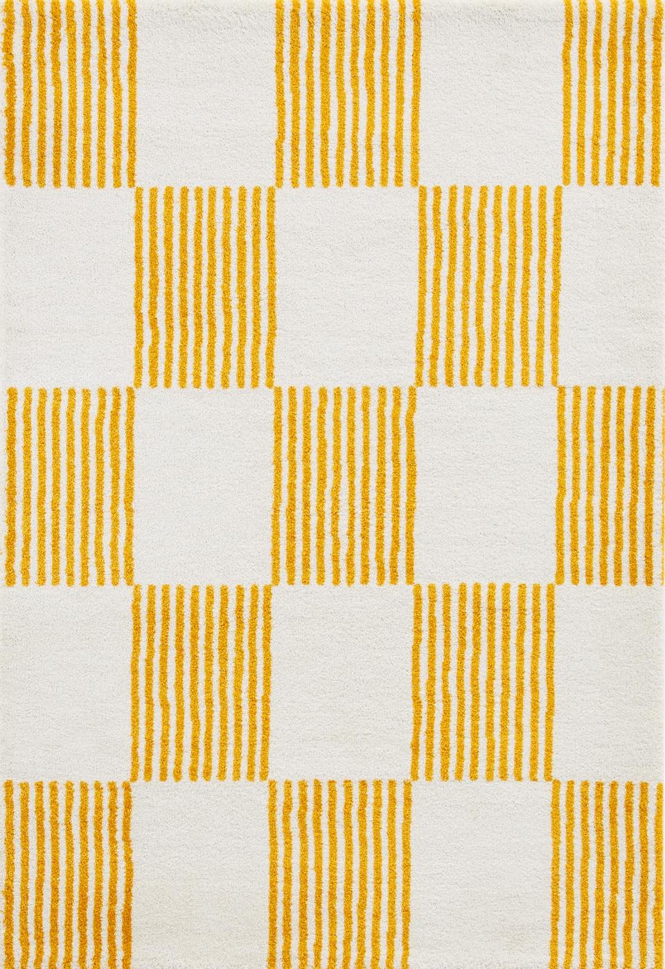 Alfombra Groovy 386 - Diseño Moderno - Amarillo - Interior