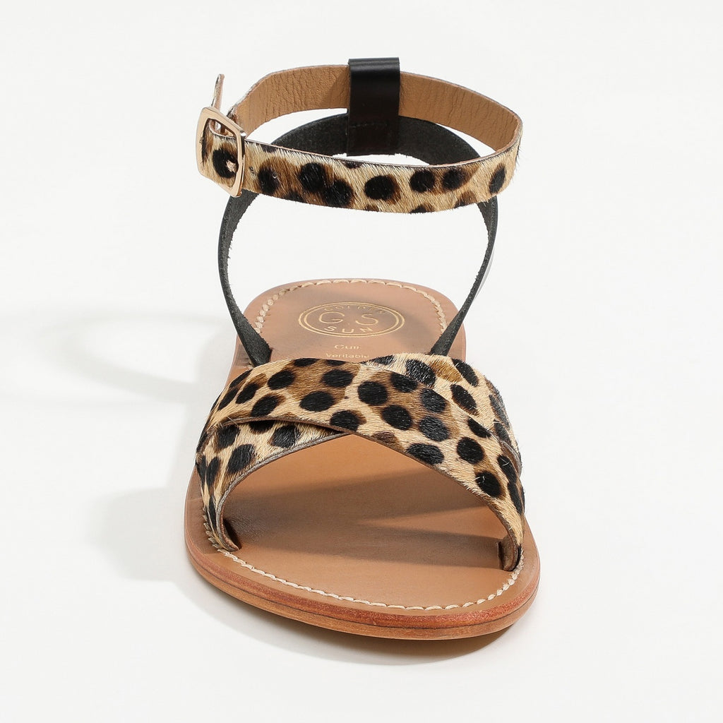Sandalias Amapola - Negro y Leopardo
