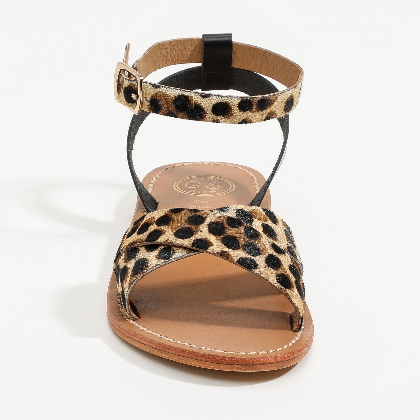 Sandalias Amapola - Negro y Leopardo