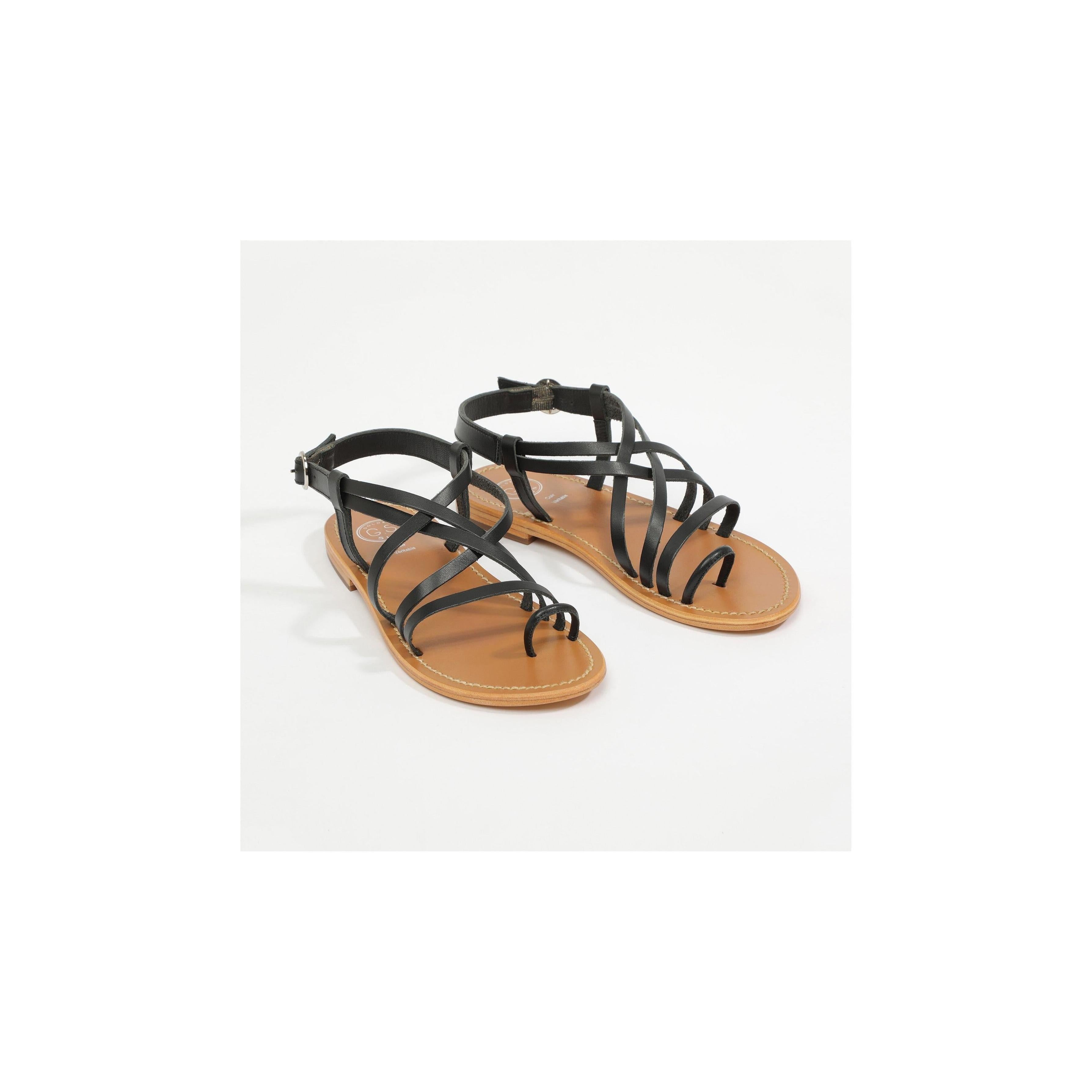 Golden Sun - Ianthina Sandals - Black