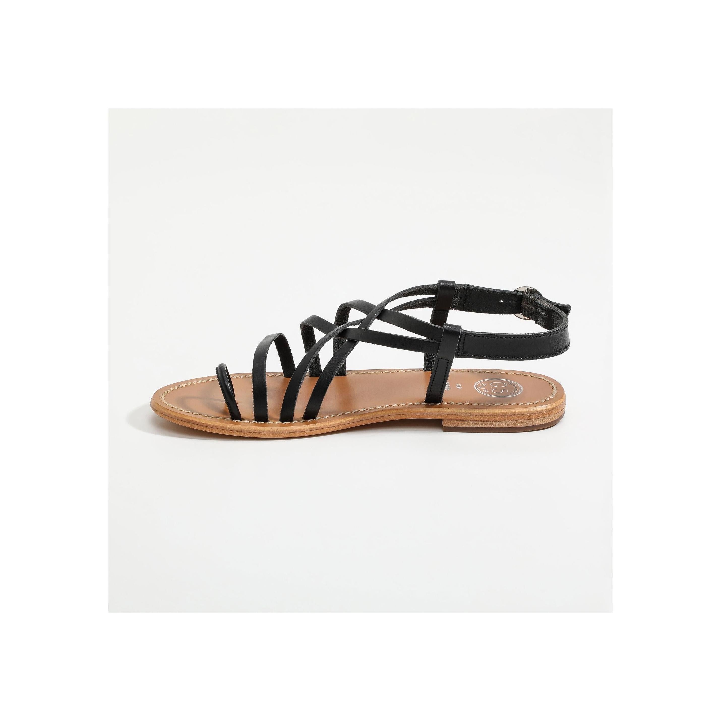 Golden Sun - Ianthina Sandals - Black