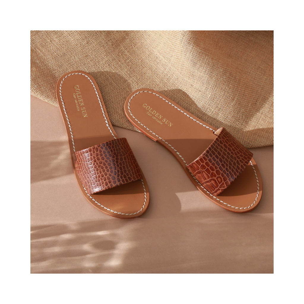 Mules Timpoochee - Cocodrilo Beige