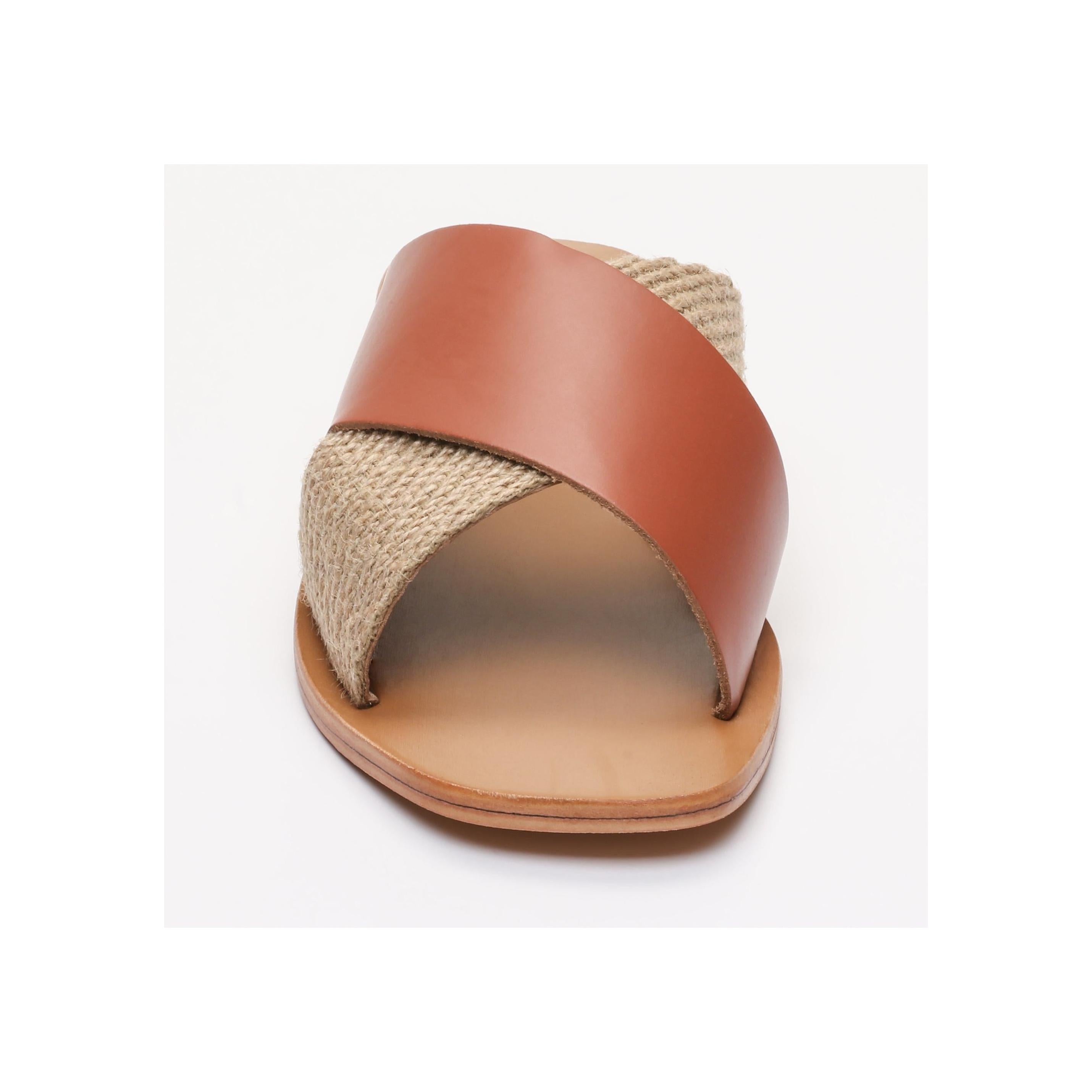 Golden Sun - Sylvonna Mules - Brown and Rope
